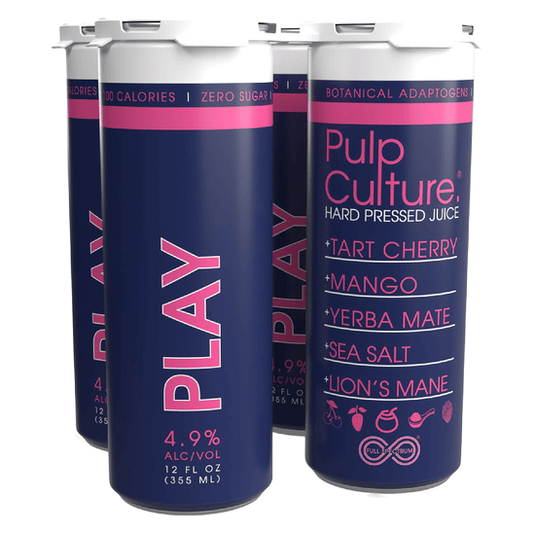 Pulp Culture Hard Pressed Juice PLAY 4pk 12oz Can 4.9% ABV