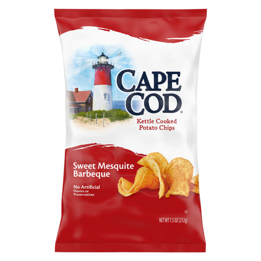 Cape Cod Sweet Mesquite Barbeque Kettle Cooked Potato Chips 7.5oz