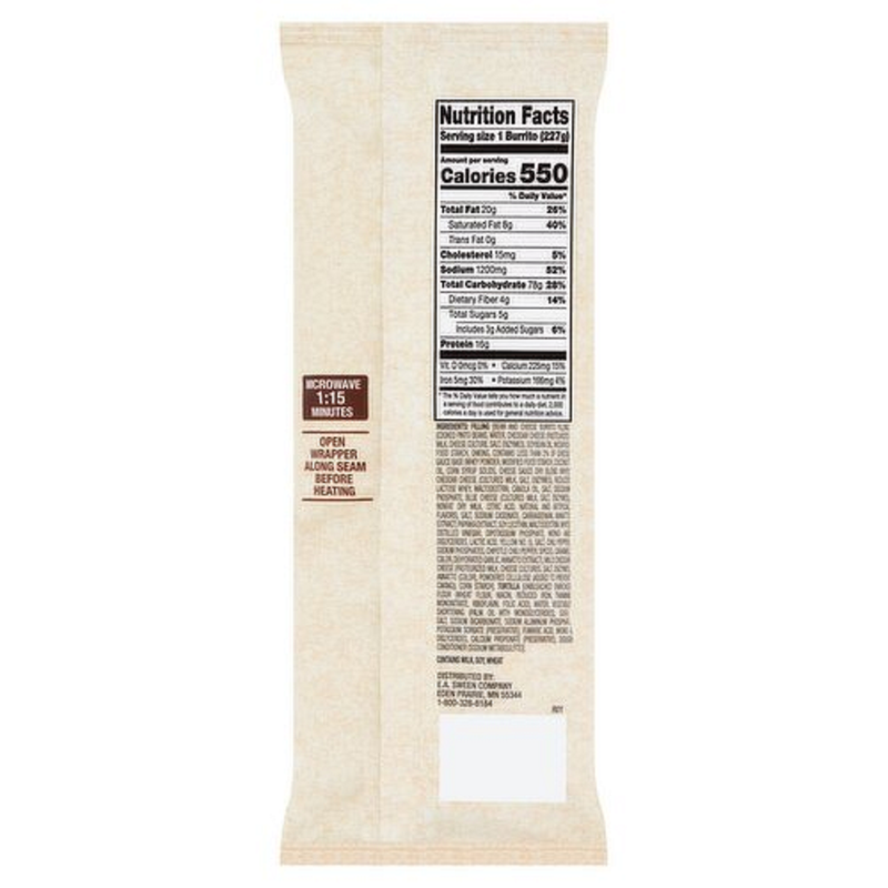 San Luis Bean & Cheese Burrito 8oz
