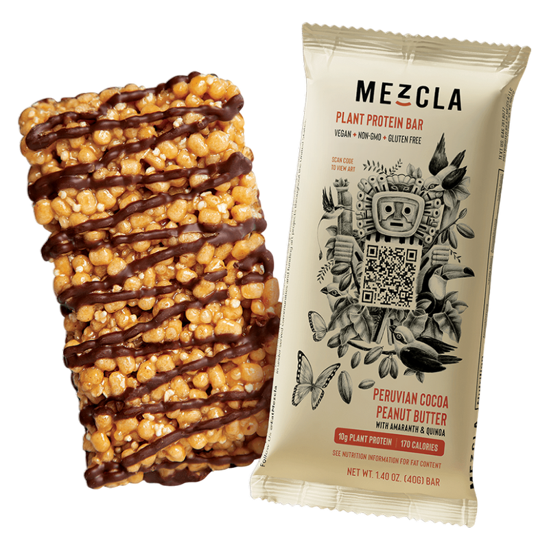 Mezcla Peruvian Cocoa Peanut Butter Plant Protein Bar 1.4oz