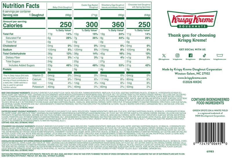 Krispy Kreme® Assorted Easter Doughnuts - 6ct