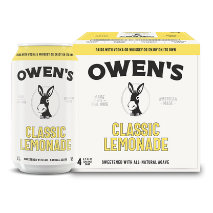 Owen's Classic Lemonade 240ml 4pk Can