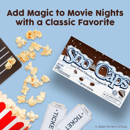 Sno-Caps, Semi-Sweet Chocolate Nonpareils, Movie Theater Candy Box, 3.1 oz each, 1 Box