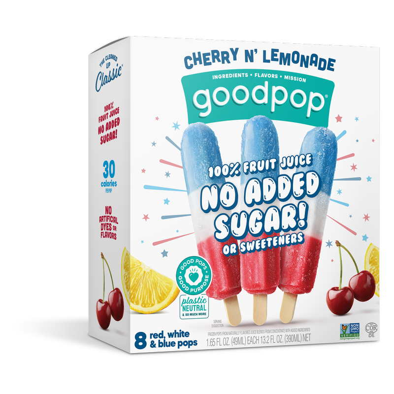 GoodPop Red, White & Blue Frozen Pop 8ct
