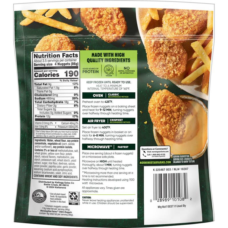 MorningStar Farms Frozen Plant Based Chik'n Nuggets 10.5oz