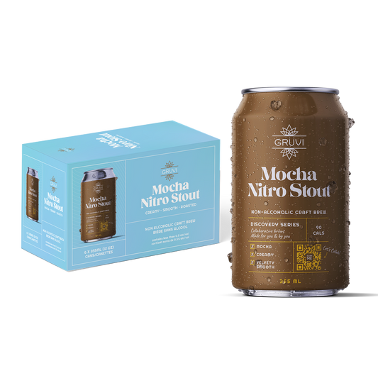 Gruvi Nitro Stout Non-Alcoholic 6pk 12oz