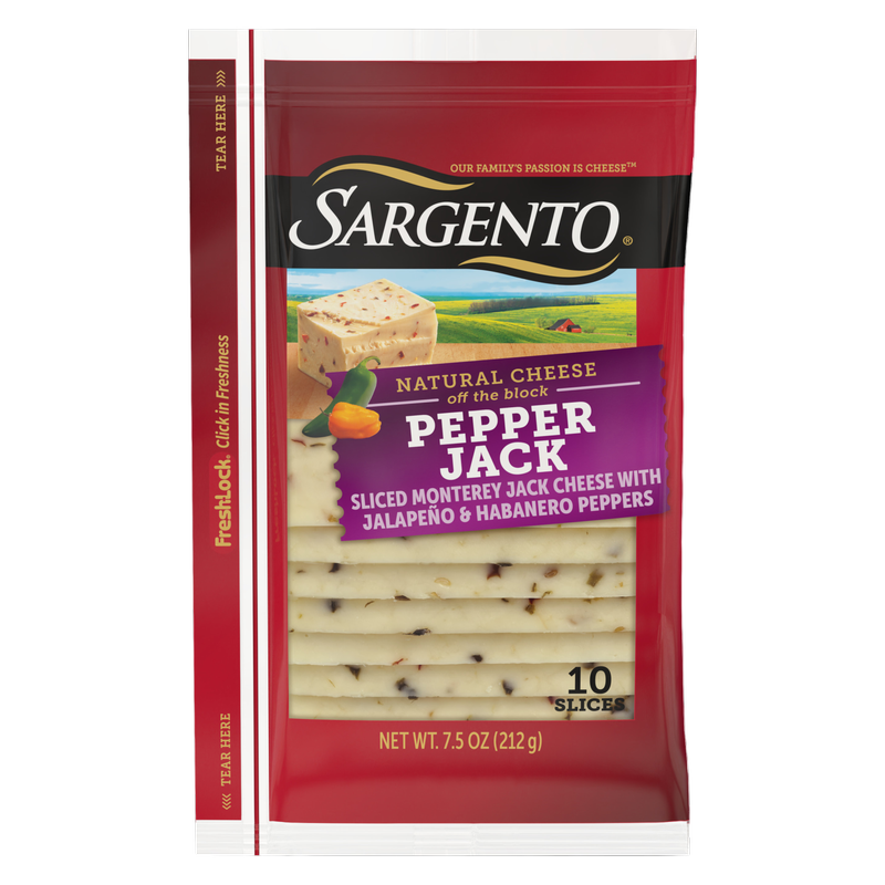 Sargento Natural Pepper Jack Sliced Cheese - 7.5oz/10 slices