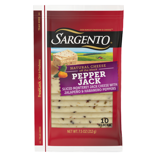 Sargento Natural Pepper Jack Sliced Cheese - 7.5oz/10 slices