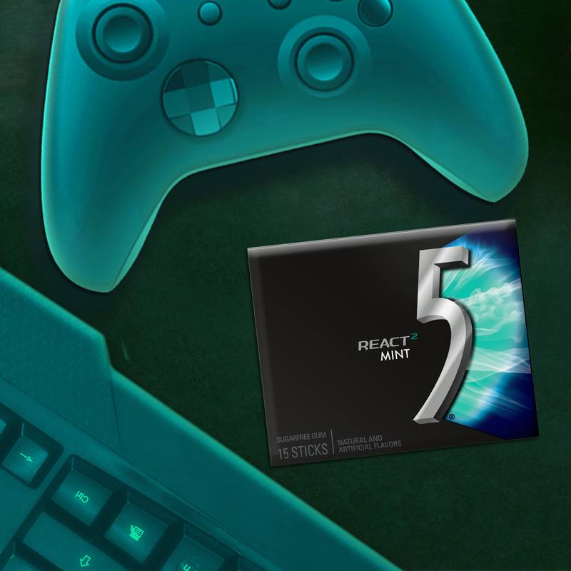 5 Gum React Mint 15ct