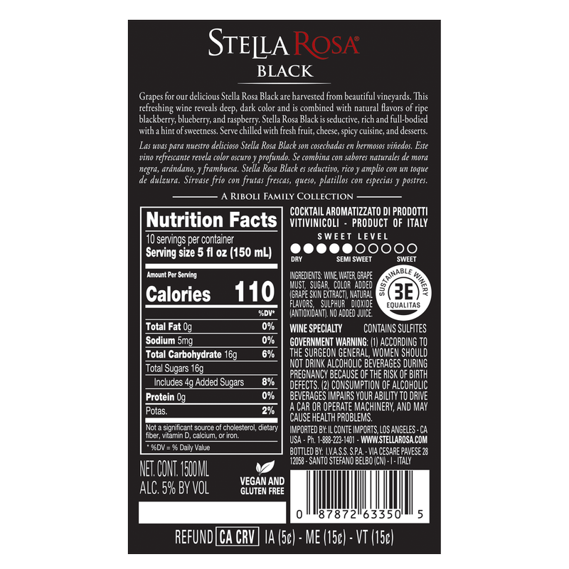 Stella Rosa Black 1.5 Liter