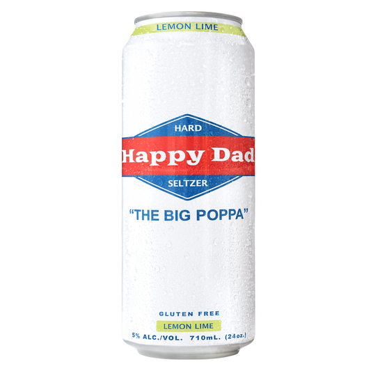 Happy Dad Hard Seltzer Big Poppa Lemon Lime Single 24oz Can 5% ABV