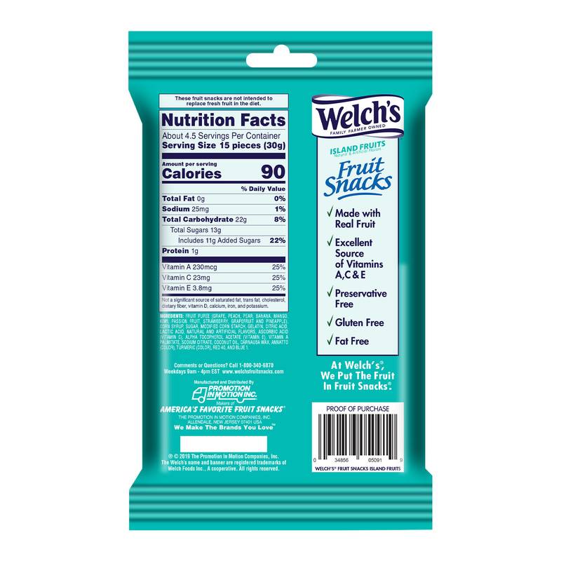 Welch's Island Fruits Fruit Snacks, 5oz
