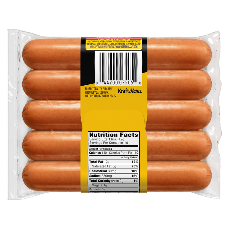 Oscar Mayer Classic Beef Uncured Franks Hot Dogs - 10ct/15oz