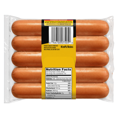Oscar Mayer Classic Beef Uncured Franks Hot Dogs - 10ct/15oz