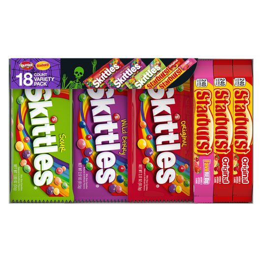 Skittles & Starburst Chewy Variety Pack Candy - 18 Count Box