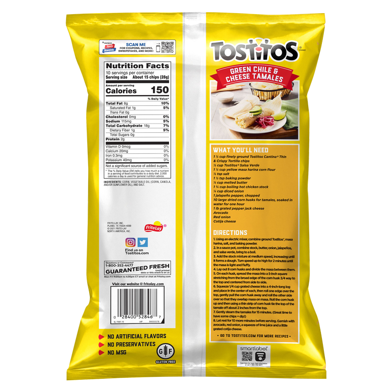 Tostitos Cantina Thin & Crispy Tortilla Chips 10oz