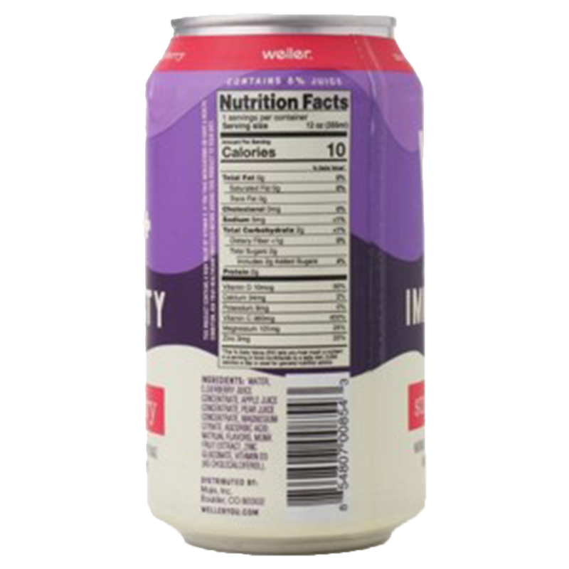 Weller Elderberry Strawberry Sparkling Immunity 12oz Can