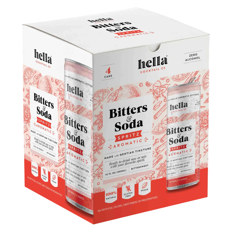 Hella Cocktail Co Bitters & Soda Spritz Aromatic 4pk 12oz Can