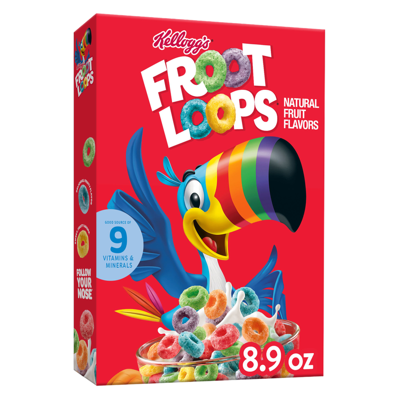 Kellogg's Froot Loops Cereal, 8.9oz.