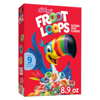 Kellogg's Froot Loops Cereal, 8.9oz.