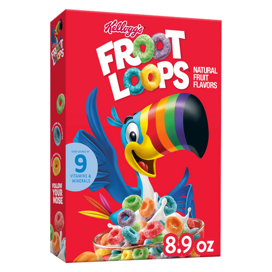 Kellogg's Froot Loops Cereal, 8.9oz.