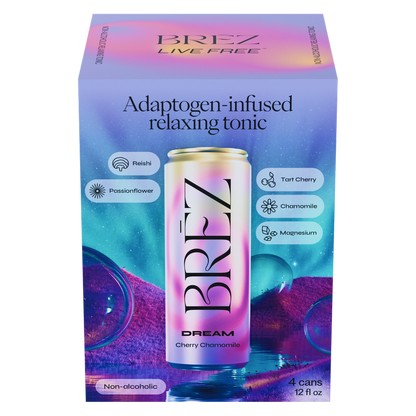 BREZ Dream Cherry Chamomile Relaxing Tonic 4pk 12oz Can
