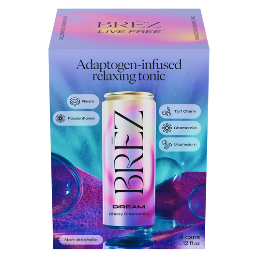 BREZ Dream Cherry Chamomile Relaxing Tonic 4pk 12oz Can