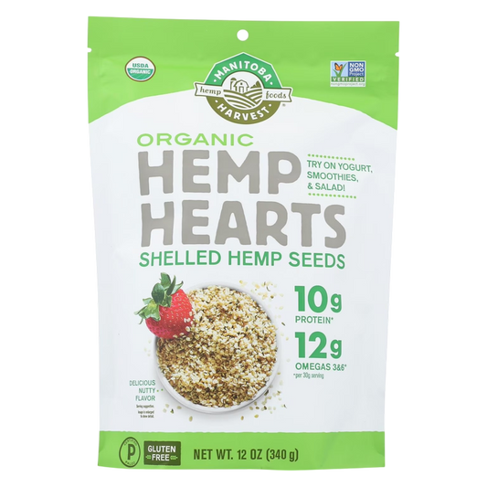 Manitoba Harvest Organic Hemp Hearts Shelled Hemp Seeds 12oz