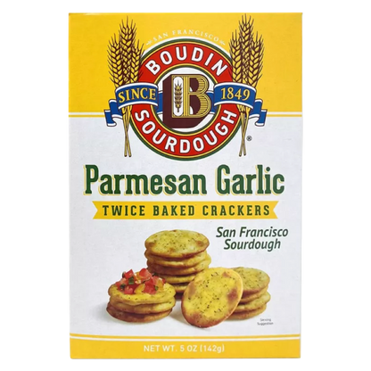 Boudin Parmesan Garlic Twice Baked Crackers, 5 oz