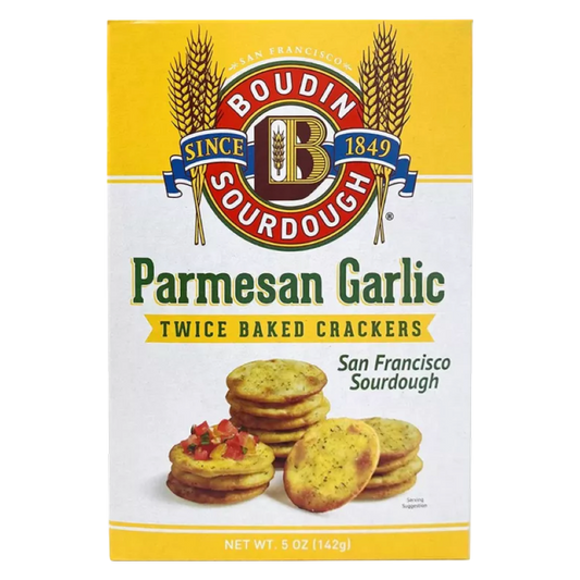 Boudin Parmesan Garlic Twice Baked Crackers, 5 oz