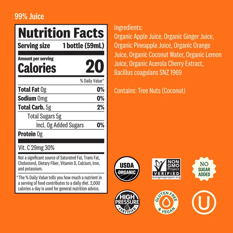 Suja Organics Ginger Shot 2oz Btl