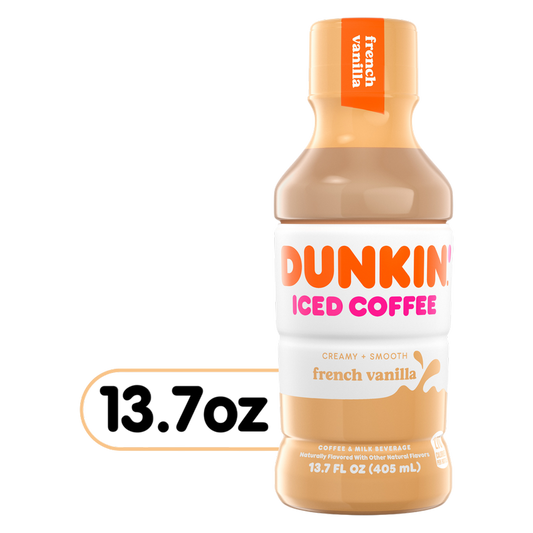 Dunkin' French Vanilla Iced Coffee 13.7oz Btl