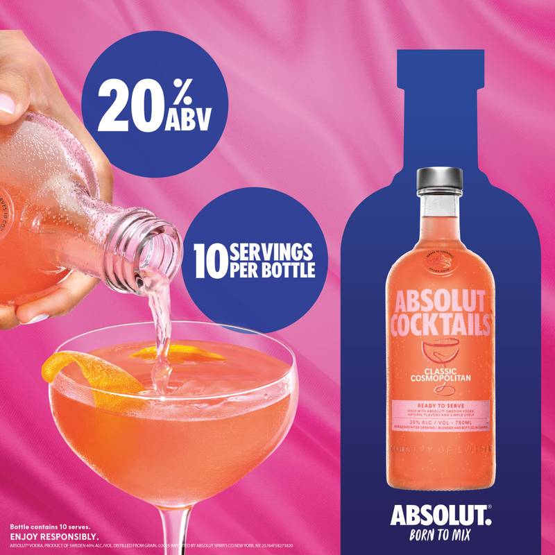 Absolut Classic Cosmo 750ml Bottle