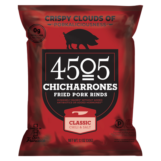 4505 Chicharrones Classic Chili & Salt Fried Pork Rinds 1.1oz