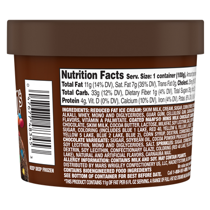M&M's Chocolate Reduced Fat Ice Cream with Mini M&M's Cup 6oz