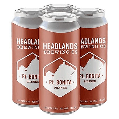 Headlands Br Pt. Bonita Pilsner 4pk 16oz Can