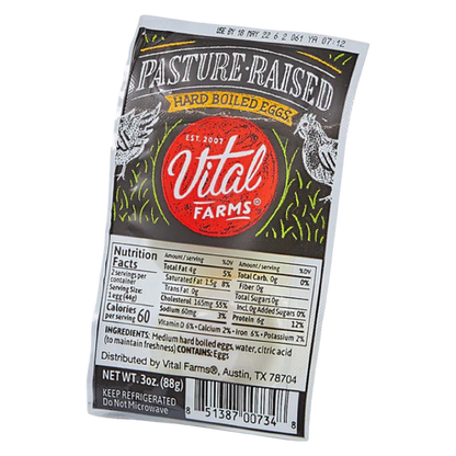 Vital Farms Hard Boiled Pasture Raised Eggs, 2ct