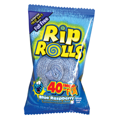 Rip Rolls, Blue Raspberry Gummi Rolls, 1.4 oz