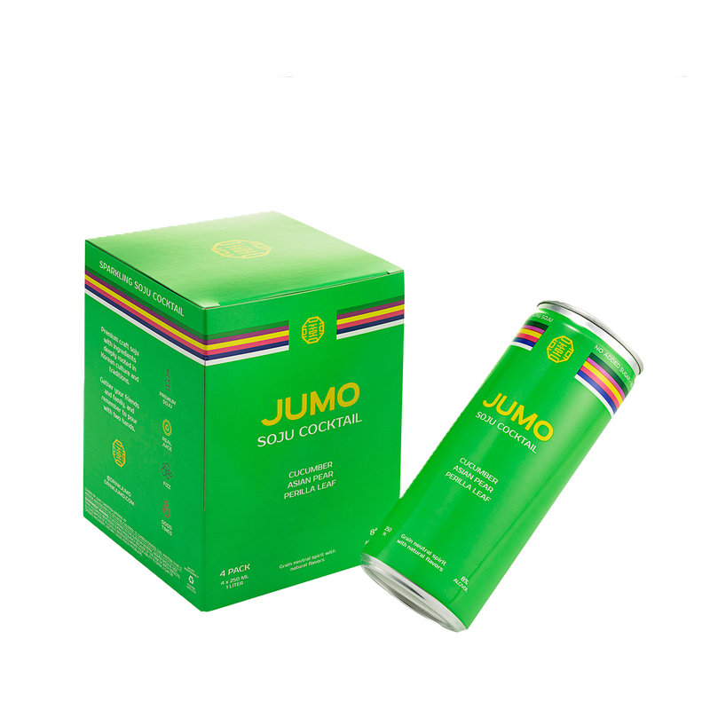 JUMO Soju Cocktail Cucumber Asian Pear Perilla Leaf 4pk