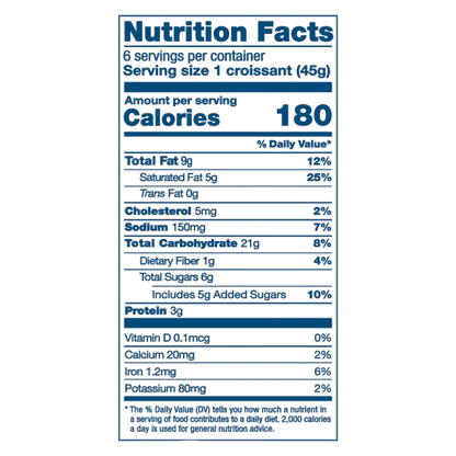 Bakerly Chocolate Croissants - 6ct