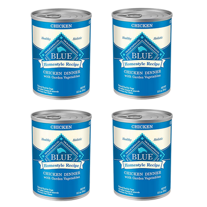 4 Ct Blue Buffalo Homestyle Recipe Chicken Dog Food 12.5oz