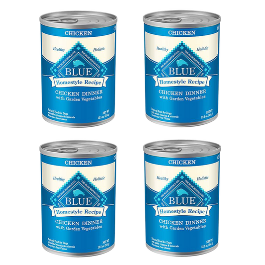 4 Ct Blue Buffalo Homestyle Recipe Chicken Dog Food 12.5oz
