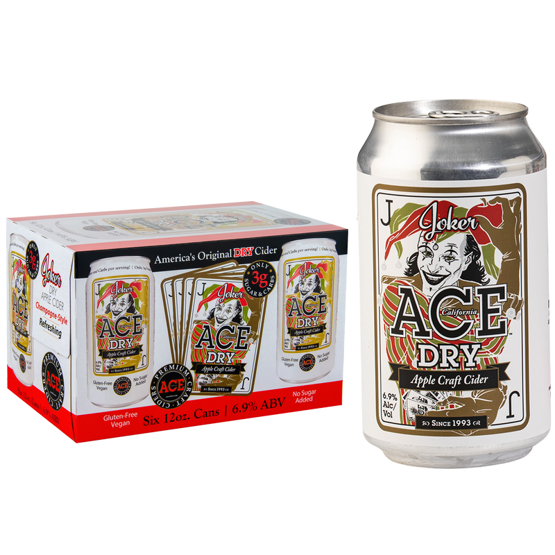 Ace Joker Dry Apple Cider 6pk 12oz Can