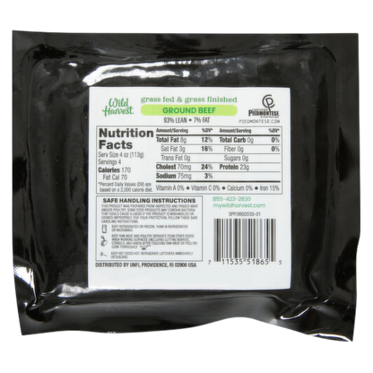Grass Fed Ground Beef 93/7 - 1lb