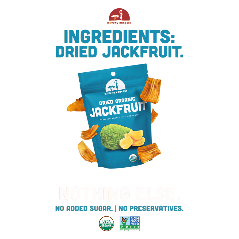 Mavuno Harvest Organic Unsweetened Dried Jackfruit, 2oz