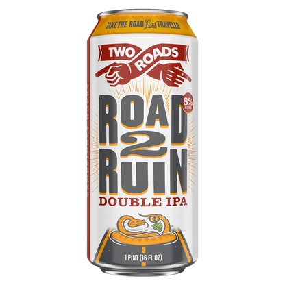 Two Roads Road to Ruin DIPA 4pk 16oz Can 8.0% ABV
