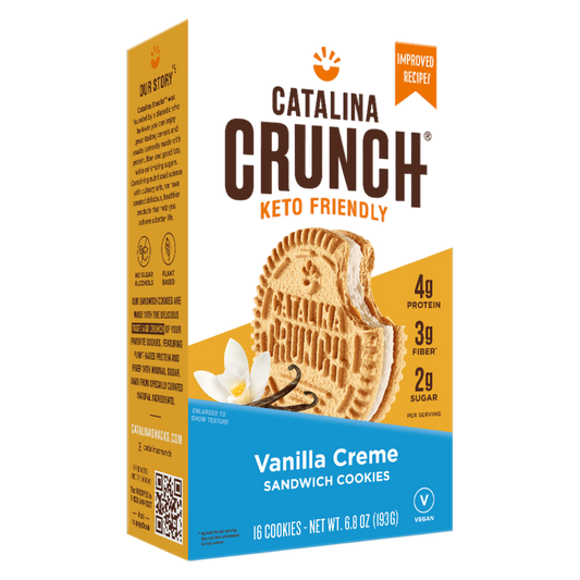 Catalina Crunch Vanilla Creme Keto Sandwich Cookie, 6.8oz