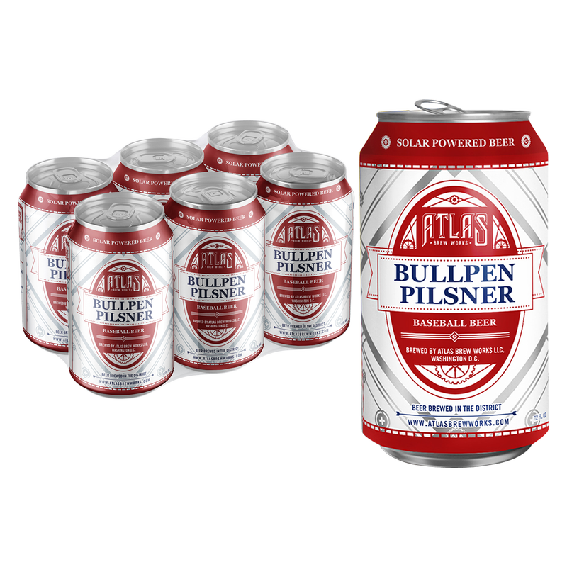 Atlas Bullpen Pilsner 6pk 12oz Can 4.7% ABV