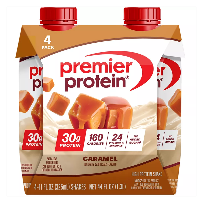 Premier Protein 30g Caramel High Protein Shake 4pk 11oz Ctn