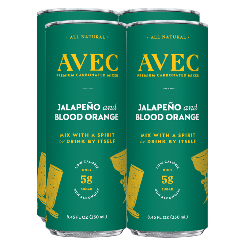 AVEC Jalapeno and Blood Orange 4pk 8.5oz Can